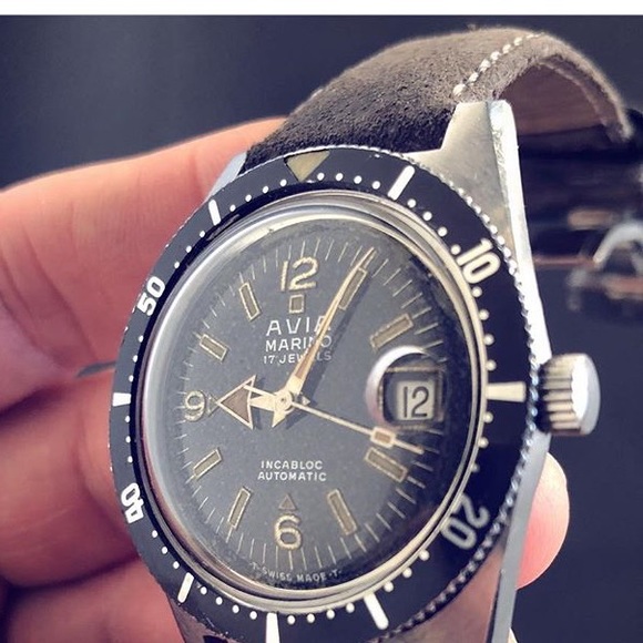 vintage Swiss made 1968 Avia Marino diver watch - Picture 7 of 8